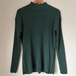 Croft & Barrow Forest Green Ribbed Mock Neck Sweater 💚
